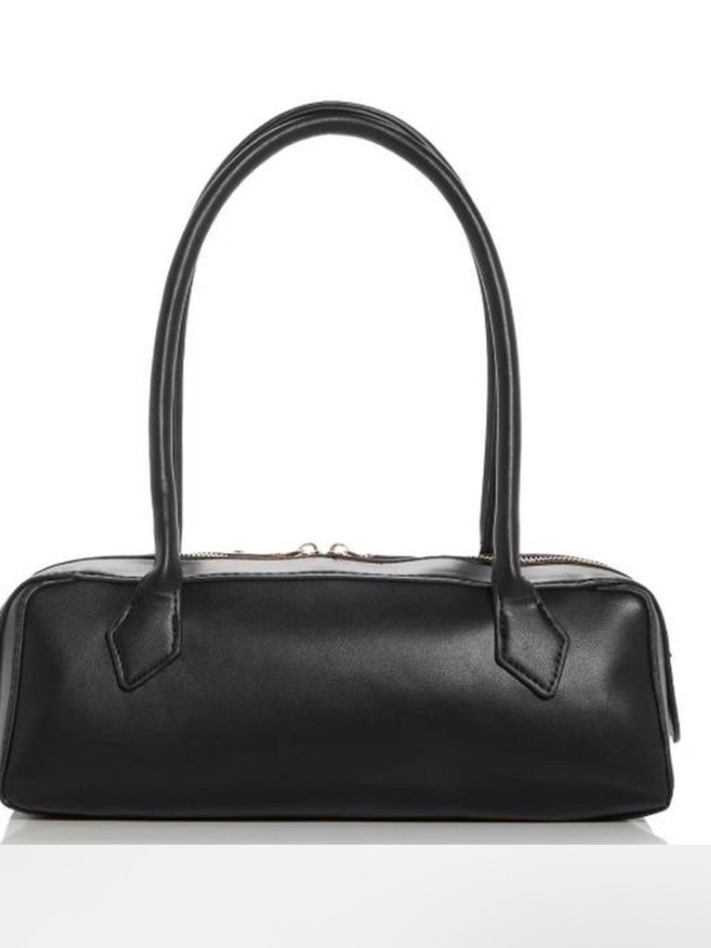 Aqua Bloomingdale’s east west faux leather bag